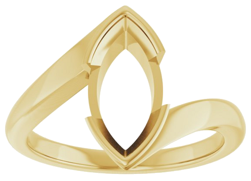 Sužadėtuvių Žiedas „Half-Bezel Solitaire“ 14k yellow gold Marquise 12mm x 6mm (3)