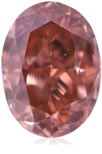 0.26 carat Fancy Deep Orangey Pink-SI1 Natūralus Oval Deimantas (1)