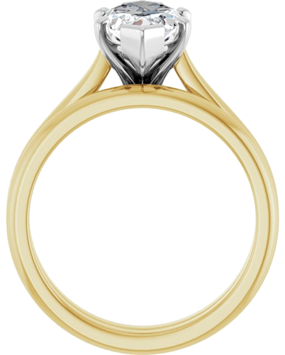 Sužadėtuvių Žiedas 14k yellow/white gold Marquise 13mm x 6.5mm (7)