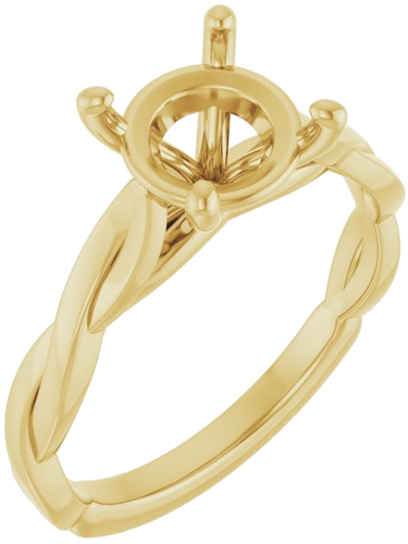 Sužadėtuvių Žiedas „Infinity-Inspired“ 14k yellow gold Round 8mm (1)
