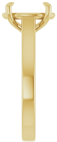 Sužadėtuvių Žiedas „Claw-Prong“ 14k yellow gold Oval 11mm x 9mm (4)