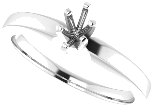 Sužadėtuvių Žiedas „Solitaire“ 14k white gold Marquise 5mm x 3mm (5)