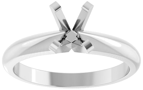 Sužadėtuvių Žiedas „Solitaire“ 14k white gold Oval 7mm x 5mm (3)