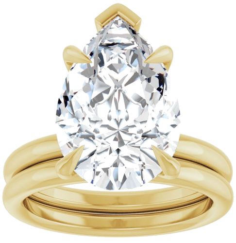 Sužadėtuvių Žiedas „Claw-Prong Solitaire“ 10k yellow gold Pear 15mm x 10mm (8)