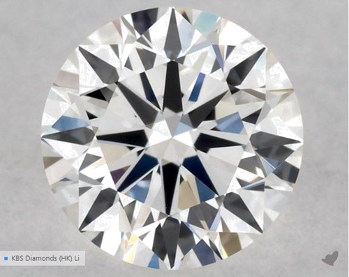 0.52 carat H-VVS2 Excellent cut Natūralus Round Deimantas (1)