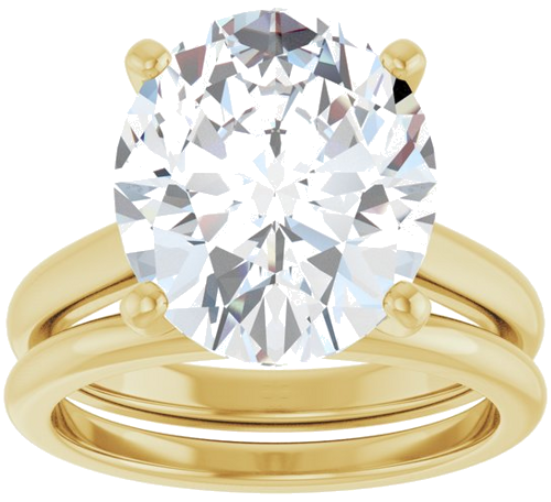 Sužadėtuvių Žiedas 14k yellow gold Oval 13mm x 11mm (8)