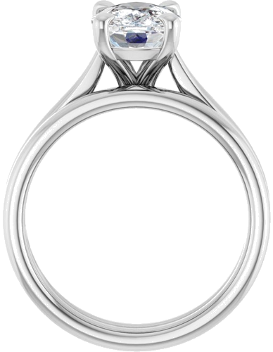 Sužadėtuvių Žiedas „Claw-Prong Solitaire“ 14k white gold Elongated Cushion 9mm x 7mm (7)