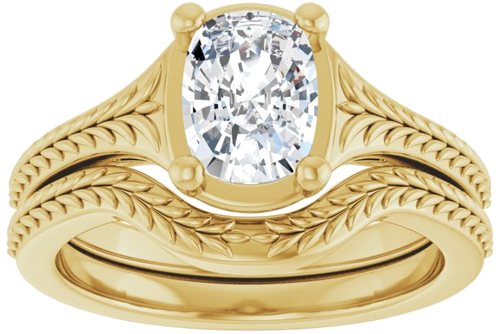 Sužadėtuvių Žiedas „Solitaire“ 14k yellow gold Elongated Cushion 7.5mm x 5.5mm (8)