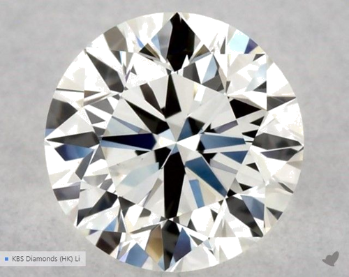 0.5 carat J-VVS2 Excellent cut Natūralus Round Deimantas (1)