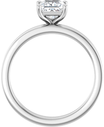 Sužadėtuvių Žiedas „Solitaire“ 950 Platinos Square 5mm (7)