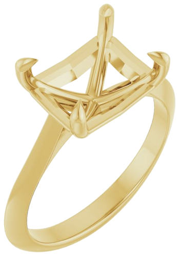 Sužadėtuvių Žiedas „Claw-Prong Solitaire“ 14k yellow gold Emerald 10mm x 8mm (1)