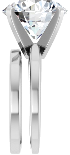 Sužadėtuvių Žiedas 14k white gold Round 13mm (9)