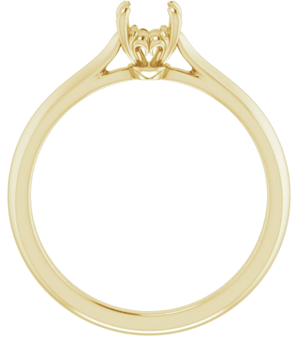 14K Yellow 5.2 mm Round Solitaire Engagement Ring Mounting (2)