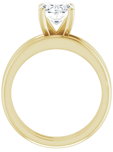 14K Yellow  9x7 mm Oval Solitaire Engagement Ring Mounting (7)