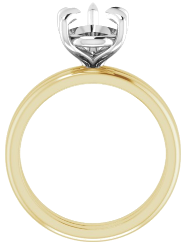 Sužadėtuvių Žiedas „Claw-Prong“ 14k yellow/white gold Pear 12mm x 8mm (7)