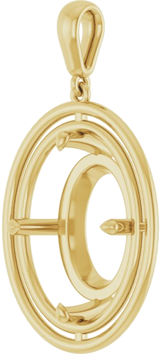 Pakabukas „Solitaire“ 14k yellow gold Oval 16mm x 12mm (2)
