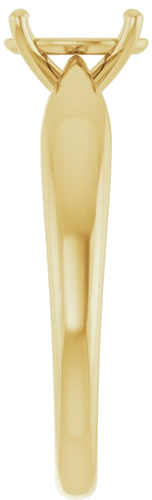 14K Yellow  8x6 mm Oval Solitaire Engagement Ring Mounting (4)