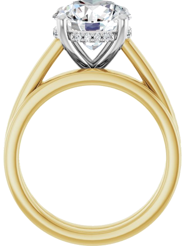 Sužadėtuvių Žiedas „Hidden Halo-Style“ 14k yellow/white gold Round 9.4mm (7)