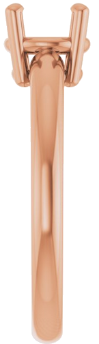 Sužadėtuvių Žiedas „Solitaire“ 14k rose gold Round 6.5mm (4)