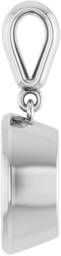 Pakabukas „Bezel-Set Charm“ 10k white gold Oval 10mm x 8mm (3)