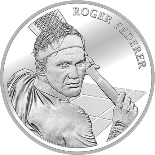2020 Šveicarija Roger Federer 20 frankų sidabrinė moneta (1)
