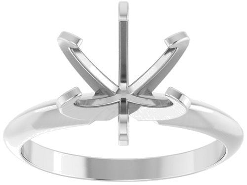 Platinum 8.2 mm Round Engagement Ring Mounting (3)