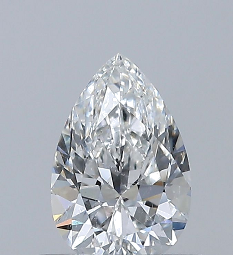 0.5 carat F-SI2 Natūralus Pear Deimantas (1)