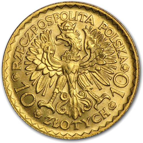 10 Zlotų Boleslaw 1925 Lenkija auksinė moneta (2)