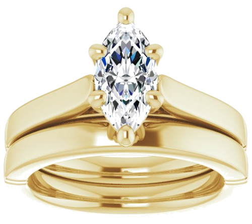 14K Yellow  10x5 mm Marquise Solitaire Engagement Ring Mounting (8)