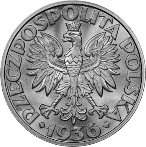 2 злоти Морска гара Гдиня (1936 г.) Полша сребърна монета (2)