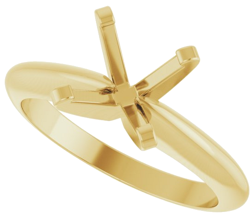 Sužadėtuvių Žiedas „Solitaire“ 14k yellow gold Round 7.6mm (5)