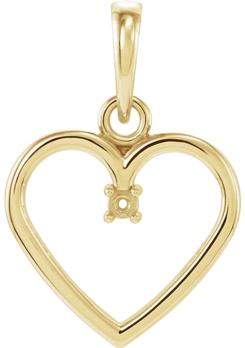 10K Yellow 1.5 mm Heart Pendant Mounting (1)