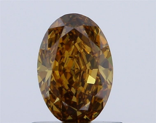 0.67 carat Fancy Deep Yellow-VS1 Natūralus Oval Deimantas (1)