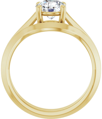 14K Yellow 6.5 mm Round Solitaire Engagement Ring Mounting (7)