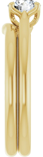 Sužadėtuvių Žiedas „Solitaire“ 585 Geltonojo Aukso Round 5.2mm (9)