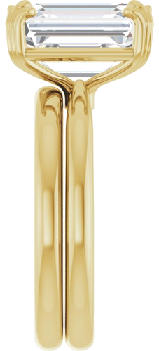 Sužadėtuvių Žiedas „Solitaire“ 14k yellow gold Emerald 11mm x 9mm (9)