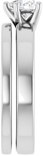 10K White 5x5 mm Heart Solitaire Engagement Ring Mounting (5)