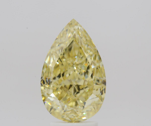 4.51 carat Fancy Yellow-VS1 Natūralus Pear Deimantas (1)