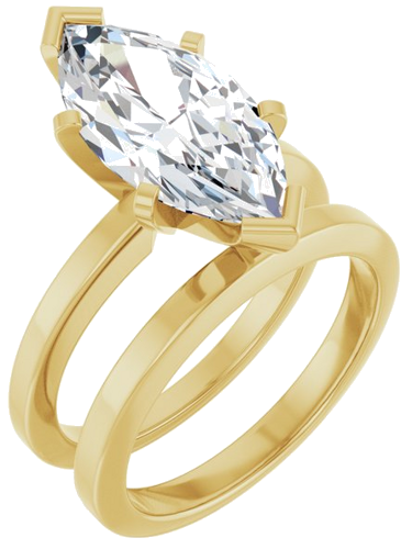 Sužadėtuvių Žiedas 14k yellow gold Marquise 16mm x 8mm (6)