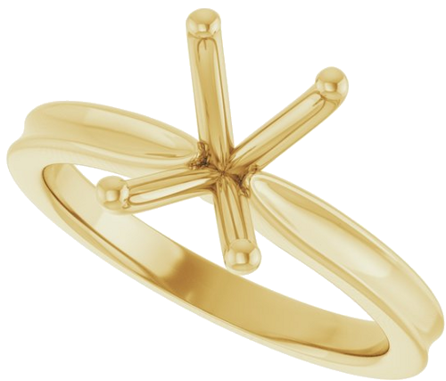 Sužadėtuvių Žiedas 14k yellow gold Elongated Cushion 9mm x 7mm (5)