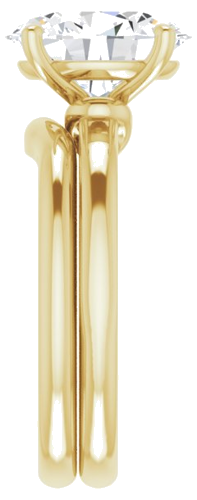 Sužadėtuvių Žiedas „Solitaire“ 585 Geltonojo Aukso Oval 11mm x 9mm (9)