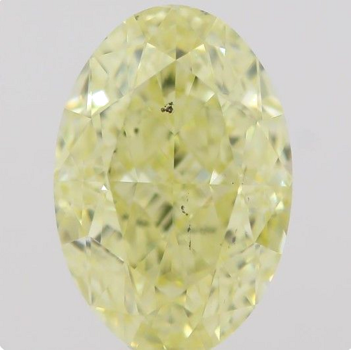 1.05 carat Fancy  Yellow-SI1 Natūralus Oval Deimantas (1)