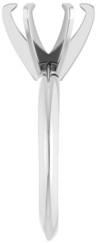 14K White 8.2 mm Round Engagement Ring Mounting (4)