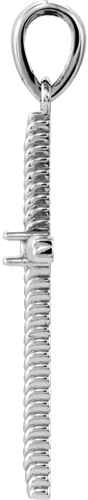 Pakabukas „Rope Cross“ 14k white gold Round 2mm (2)