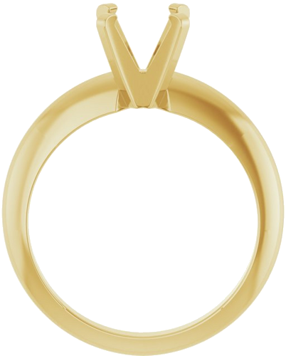 14K Yellow 6.5 mm Round Solitaire Engagement Ring Mounting (2)
