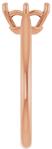 Sužadėtuvių Žiedas 14k rose gold Oval 8mm x 6mm (4)