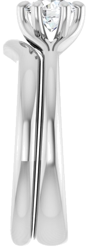 10K White 5.2 mm Round Engagement Ring Mounting (9)