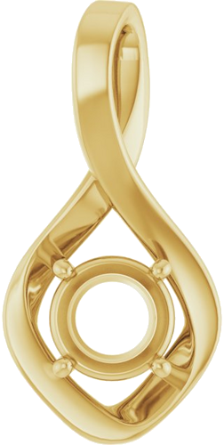 14K Yellow 6.5 mm Round Pendant Mounting (1)