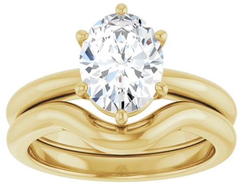 Sužadėtuvių Žiedas 14k yellow gold Oval 9mm x 7mm (8)