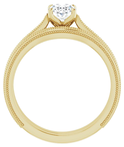 Sužadėtuvių Žiedas „Solitaire“ 585 Geltonojo Aukso Oval 7mm x 5mm (7)
